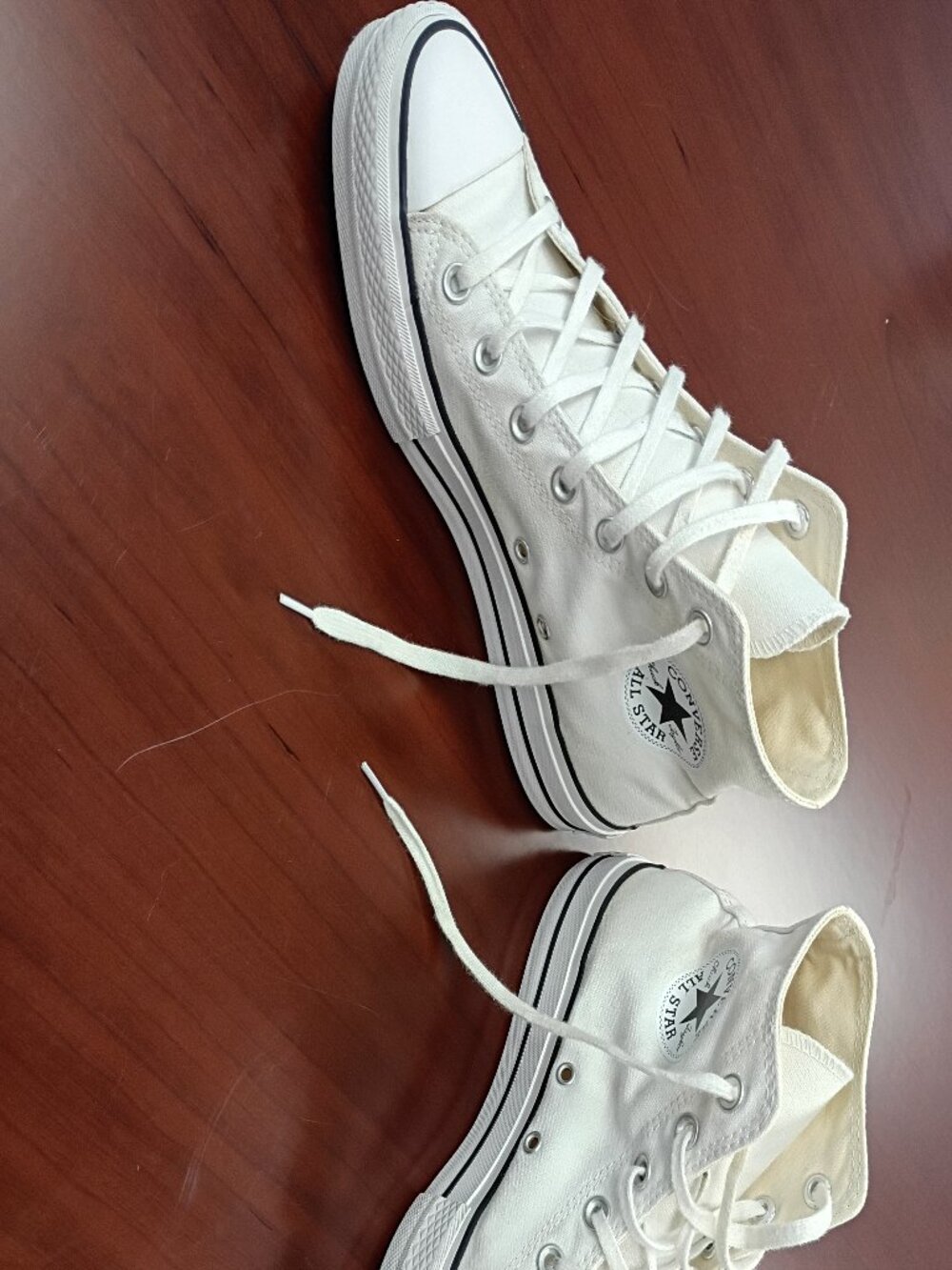 White Platform High Top Converse All Stars - Picture 2 of 5